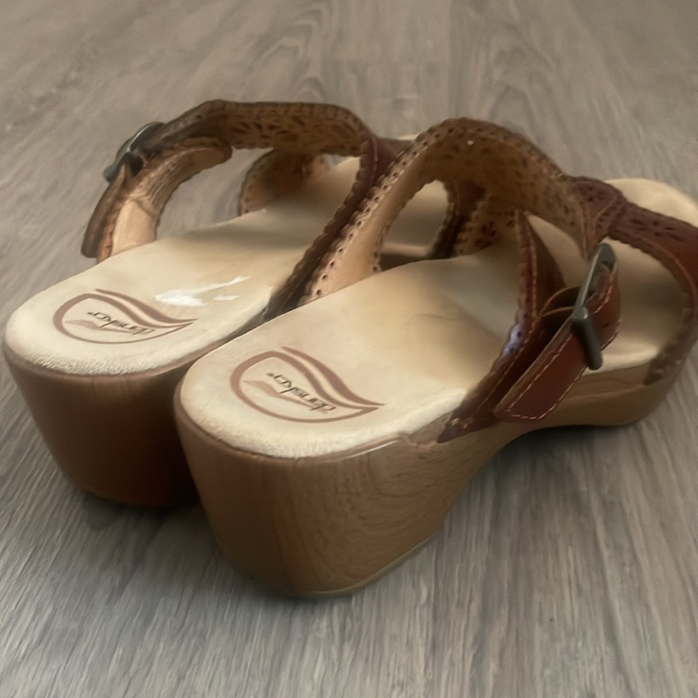 Dansko Saphire Brown Leather Sandals Size 39 US 8.5/9 - Picture 6 of 11